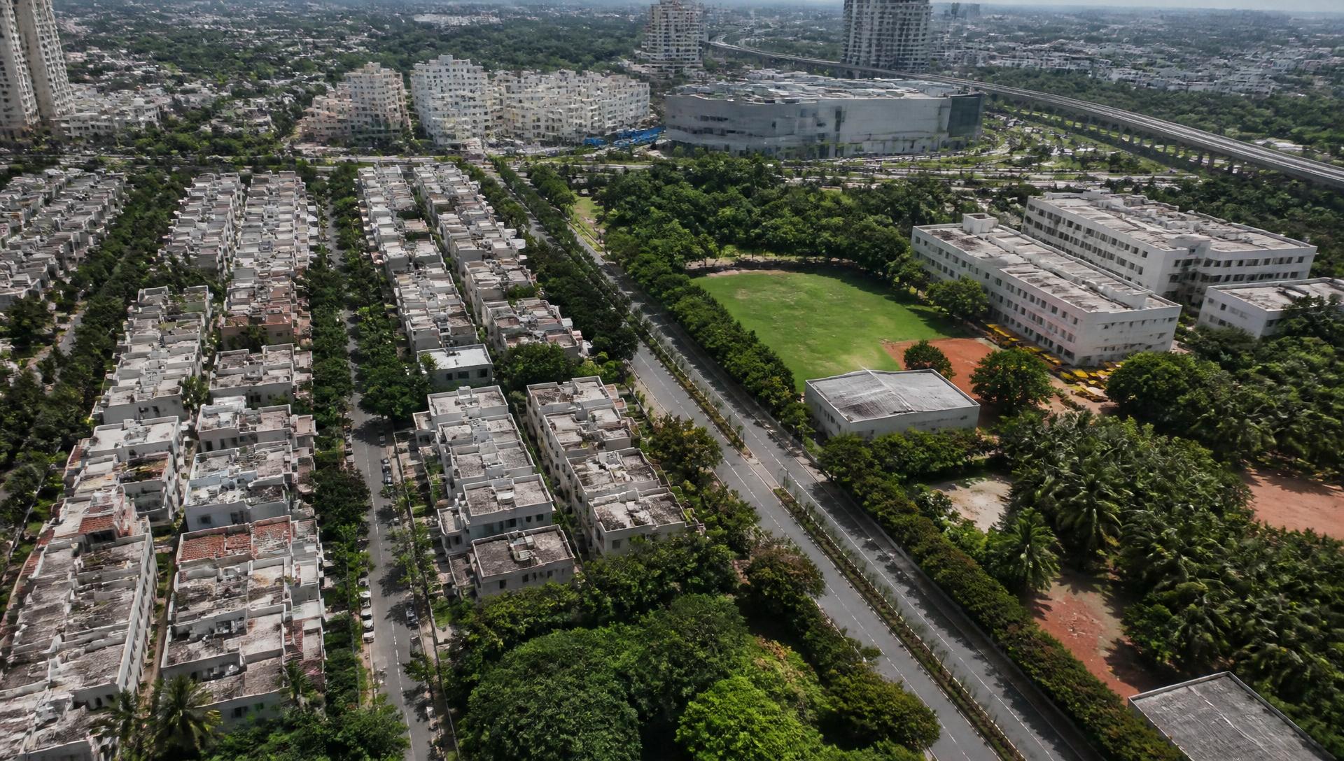 Aerial view of JP Nagar, Bangalore