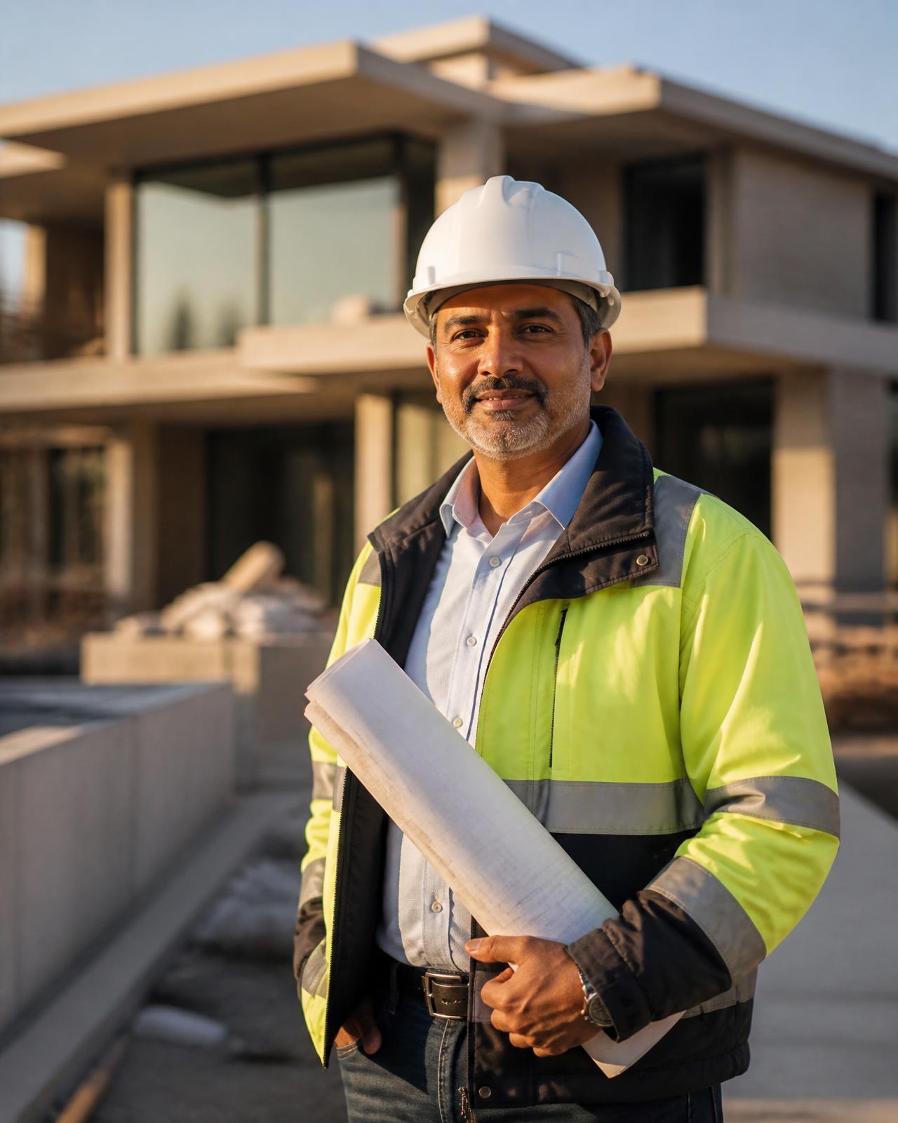 White Lion site engineer during quality inspection